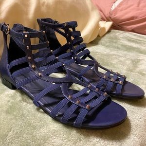 MARC FISCHER Zip up Navy Sandals